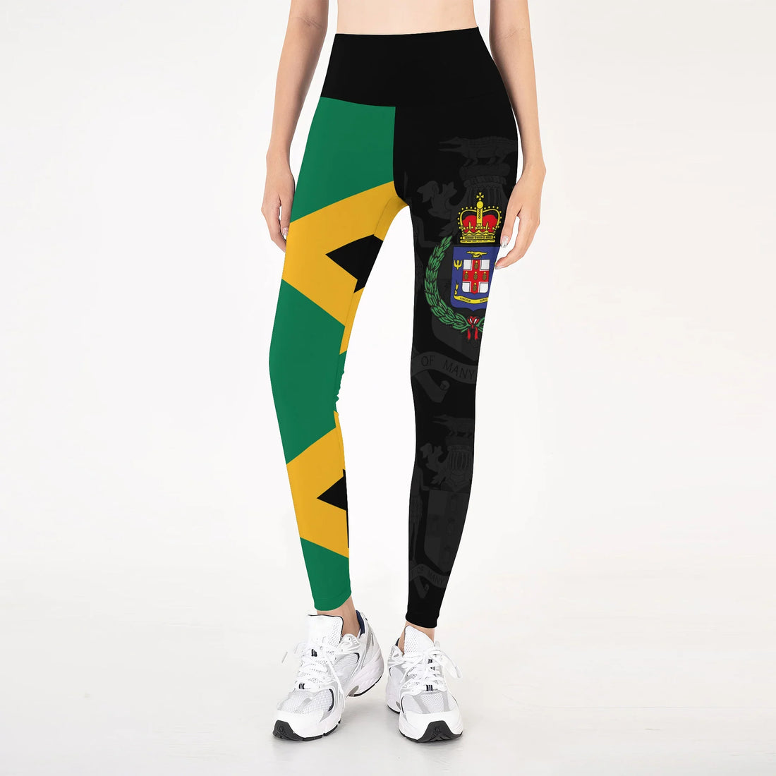 Jamaica Flag Diagonal Split Leggings
