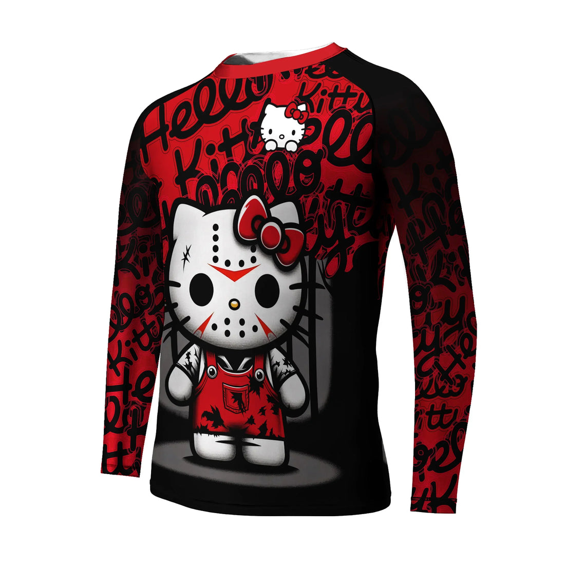 Jason Voorhees Kitty Red Kids Rash Guard