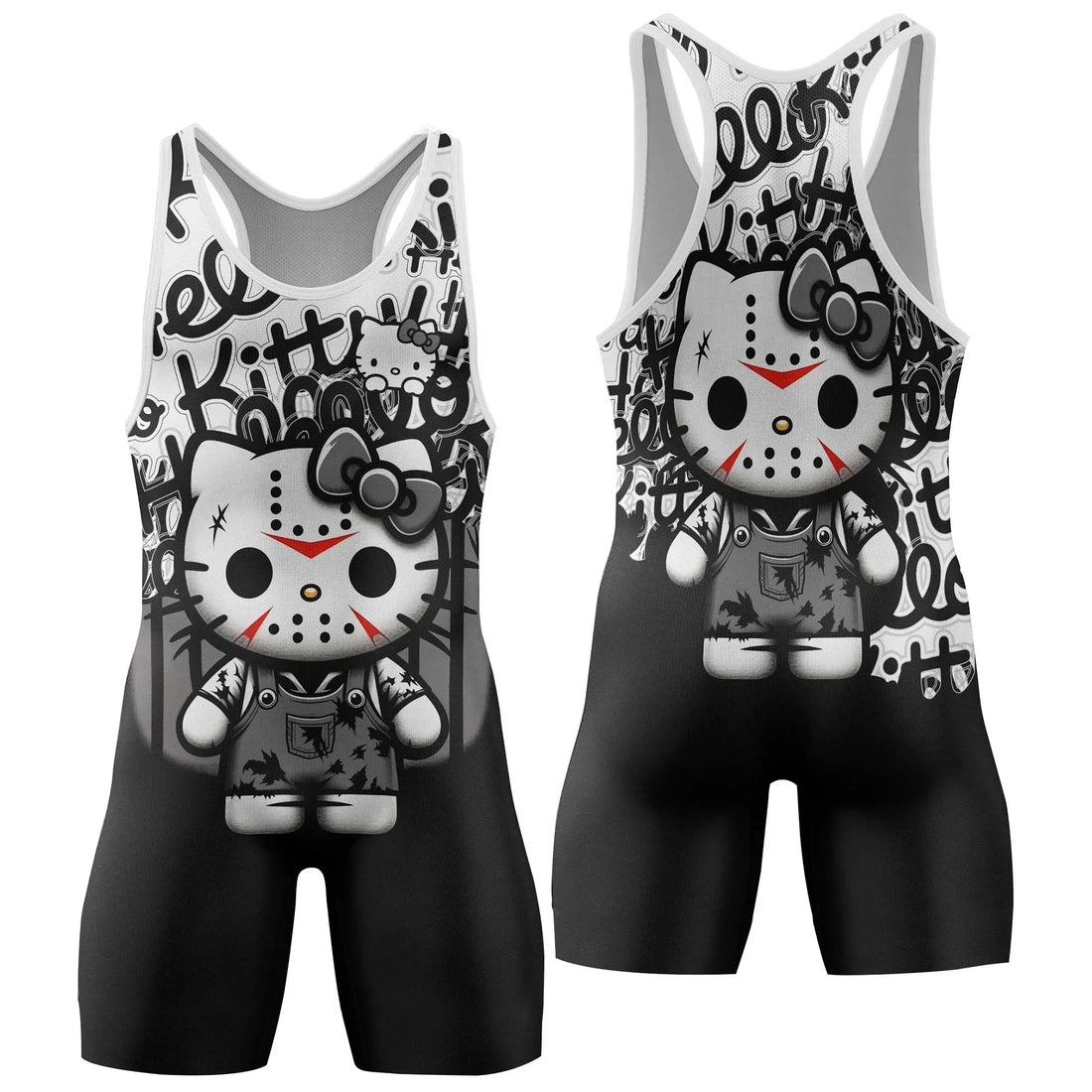 Jason Voorhees Kitty White Wrestling Singlet