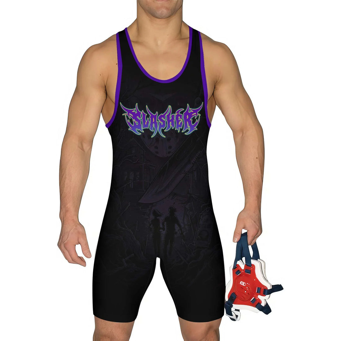 Jason Voorhees Slasher Wrestling Singlet