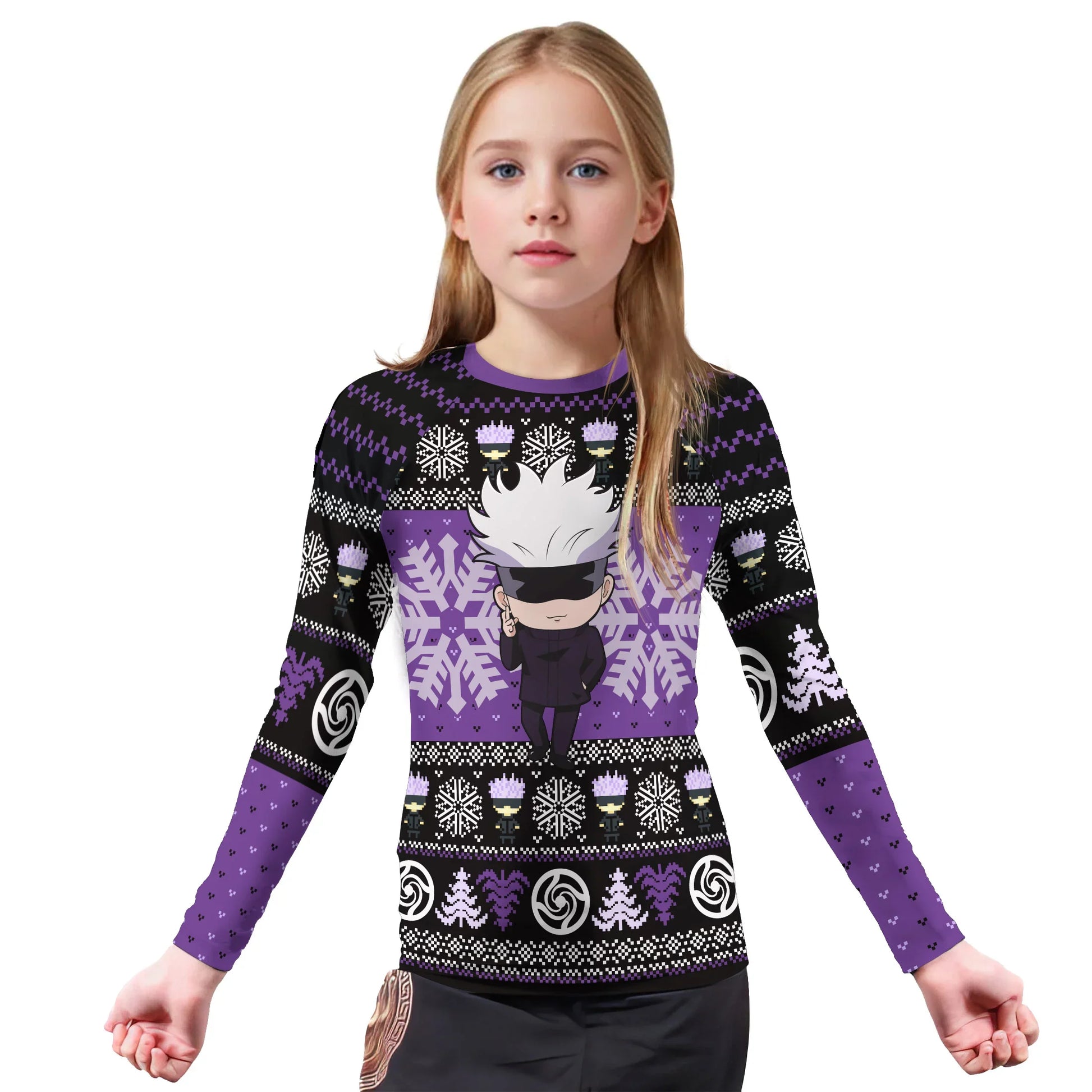 Jujutsu Kaisen Gojo Christmas Kids Rash Guard