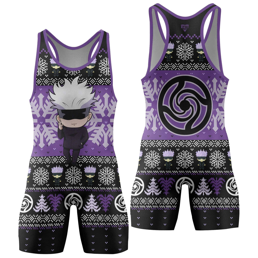 Jujutsu Kaisen Gojo Christmas Wrestling Singlet