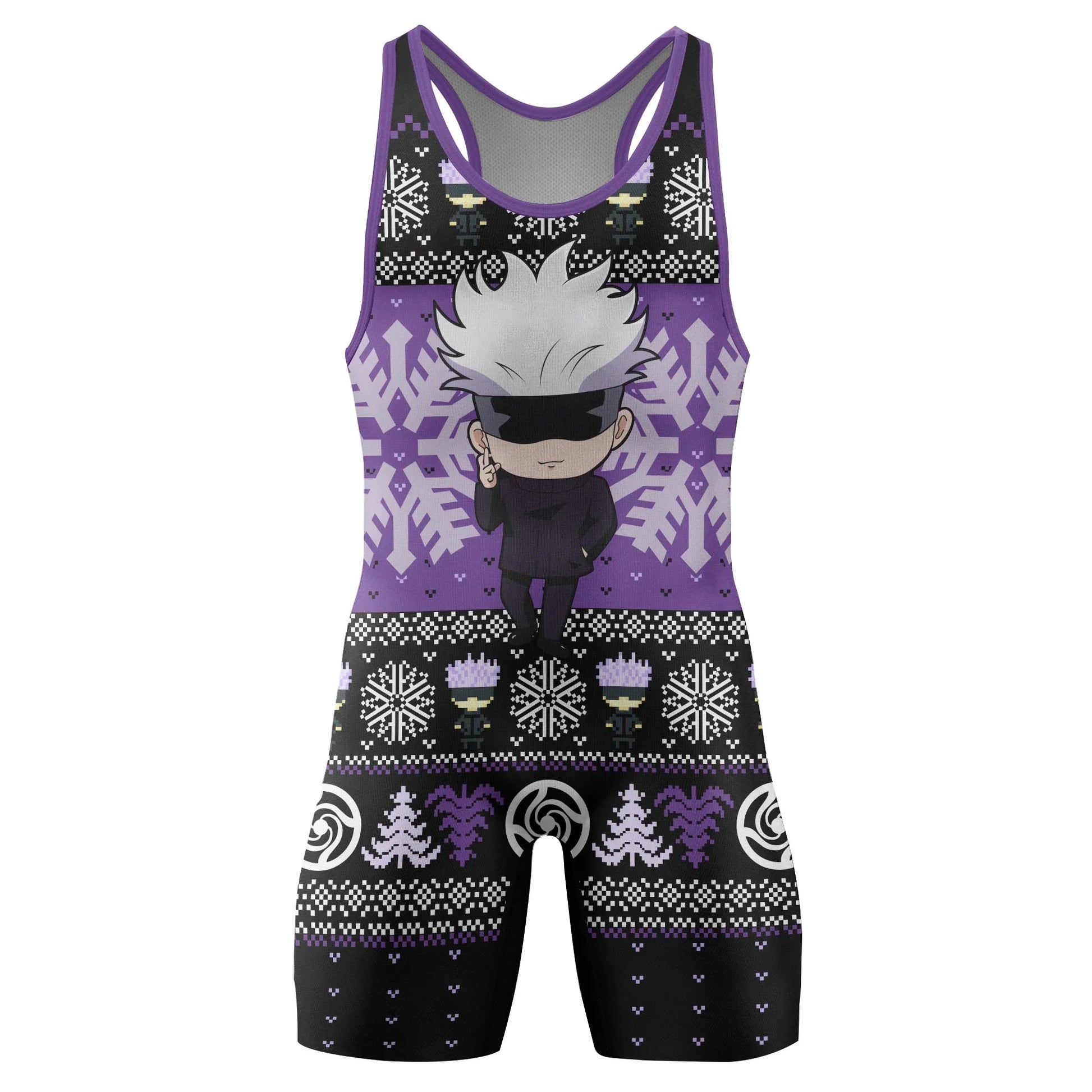 Jujutsu Kaisen Gojo Christmas Wrestling Singlet