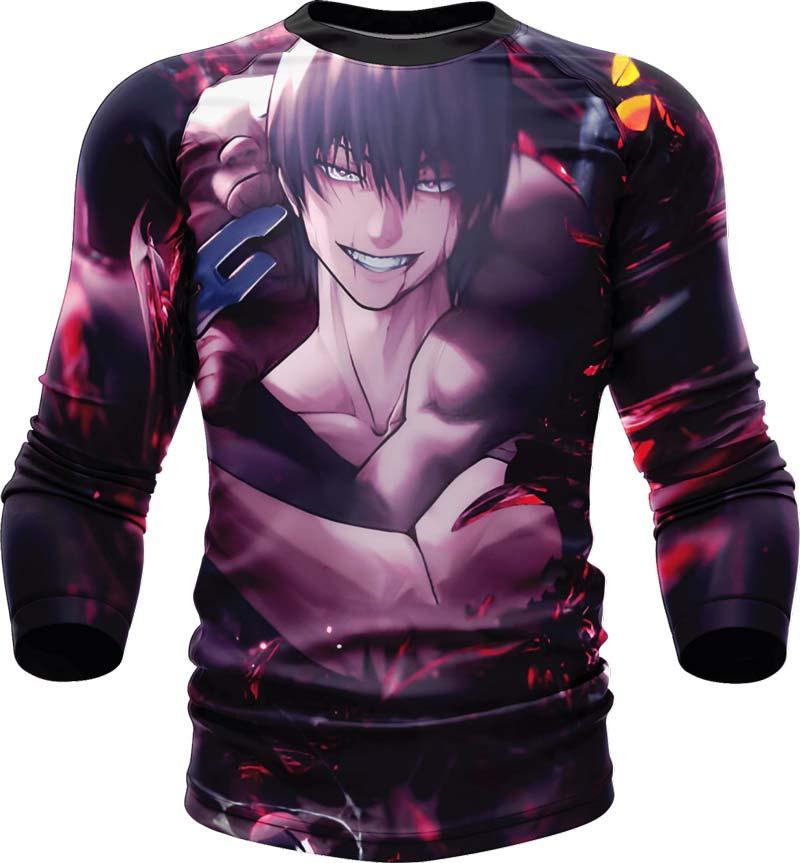 Jujutsu Kaisen Toji Fushiguro Warm Up Long Sleeve Rash Guard