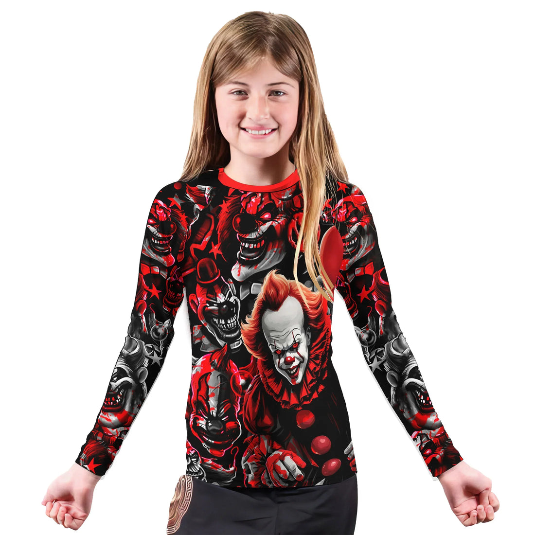 Killer Clown Pennywise Kids Rash Guard