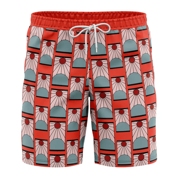 Kimetsu No Yaiba Hanafuda Earrings Swim Trunks