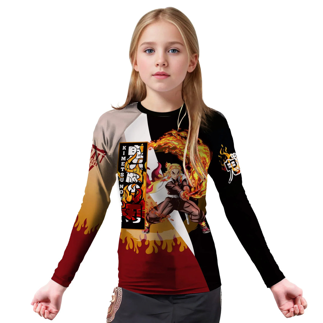 Kimetsu No Yaiba Rengoku Kyojuro Kids Rash Guard