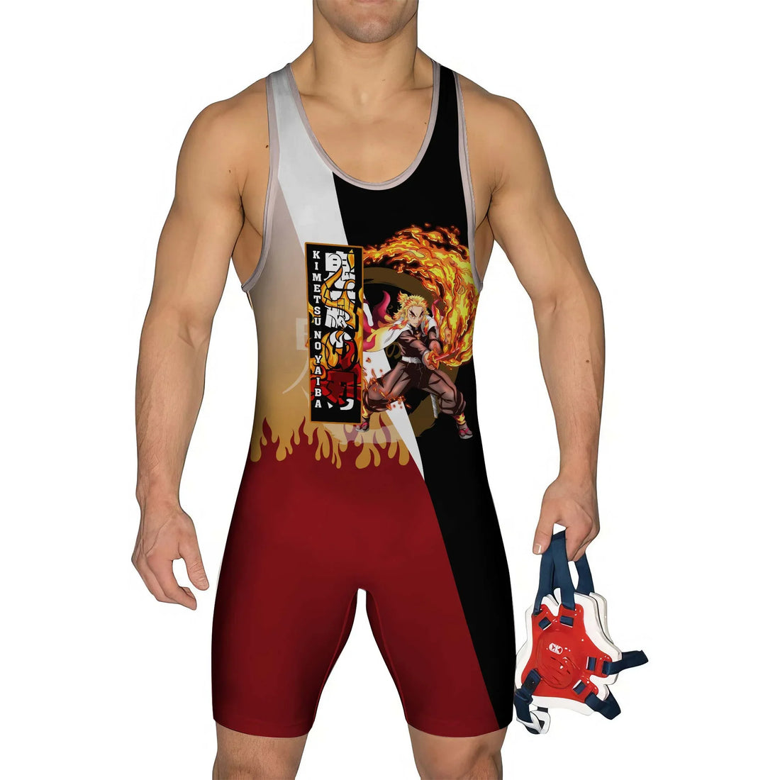 Kimetsu No Yaiba Rengoku Kyojuro Wrestling Singlet
