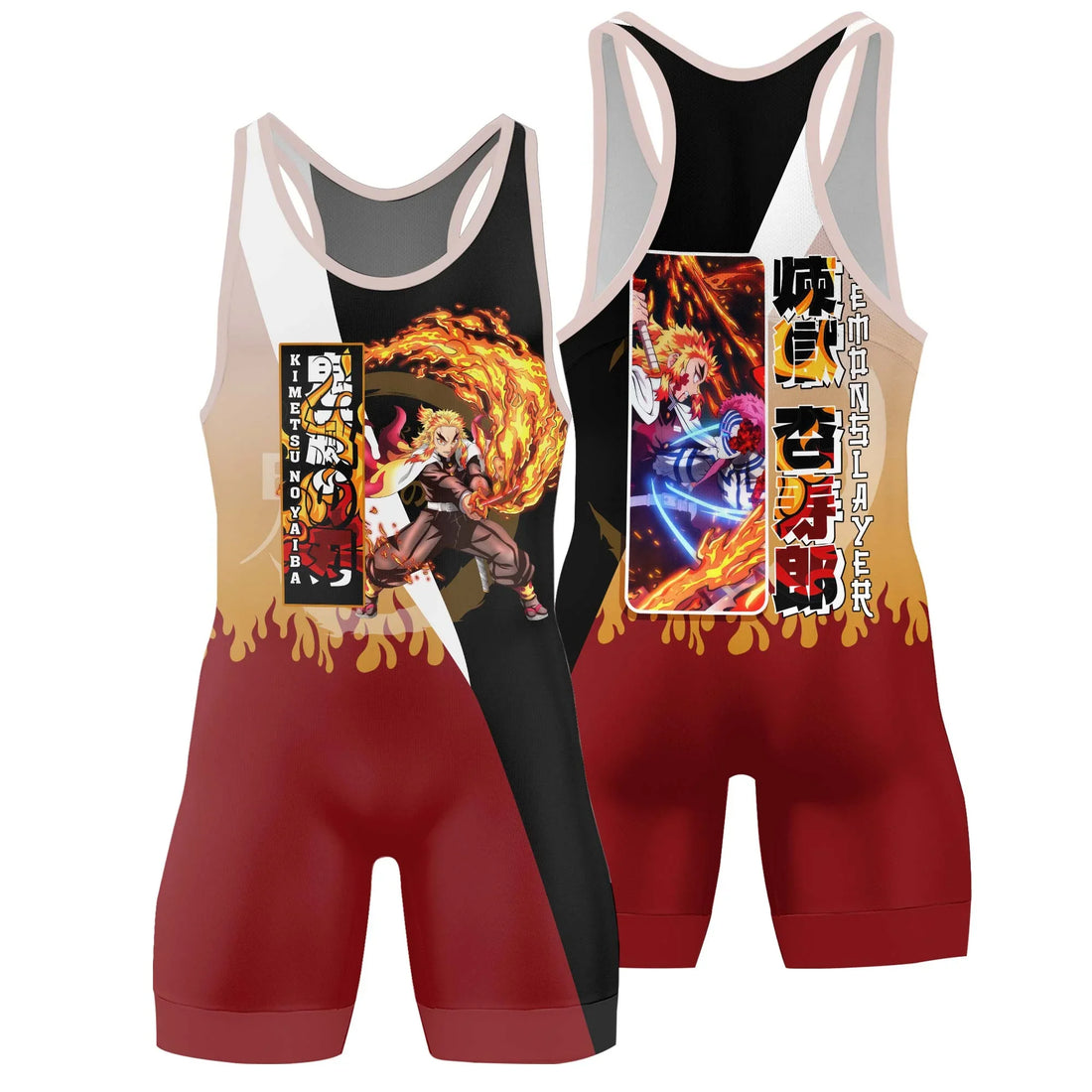 Kimetsu No Yaiba Rengoku Kyojuro Wrestling Singlet