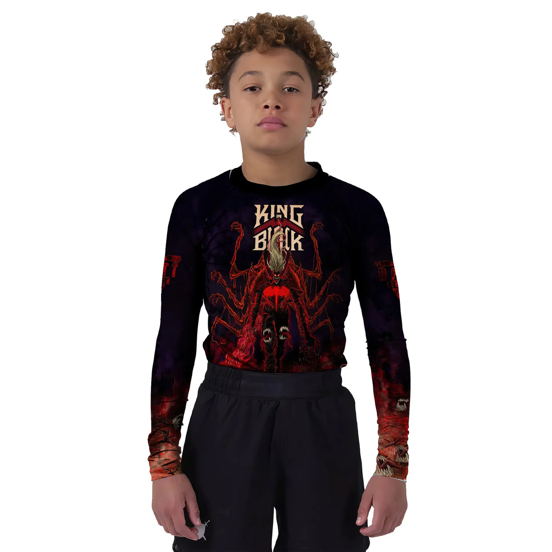 King in Black Kids Rash Guard
