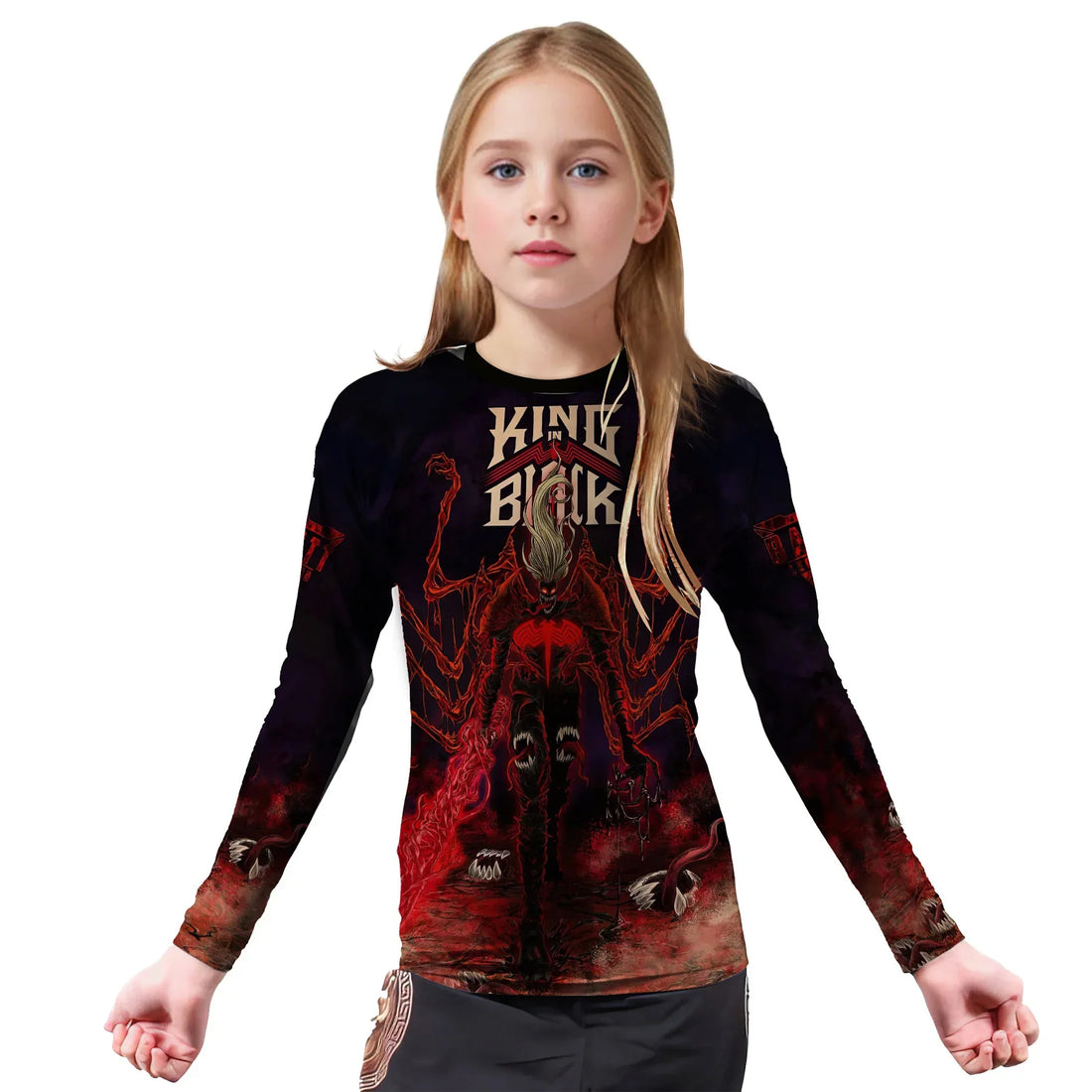 King in Black Kids Rash Guard