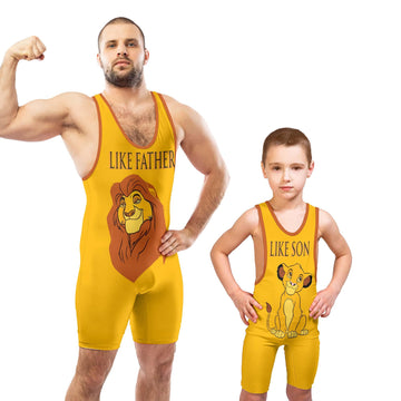 Lion King Like Father Like Son Wrestling Singlet