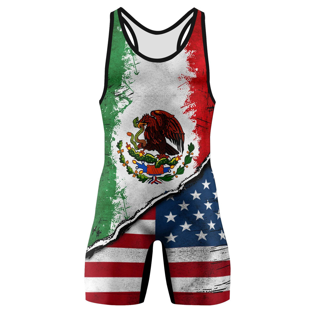 Mexico America Wrestling Singlet