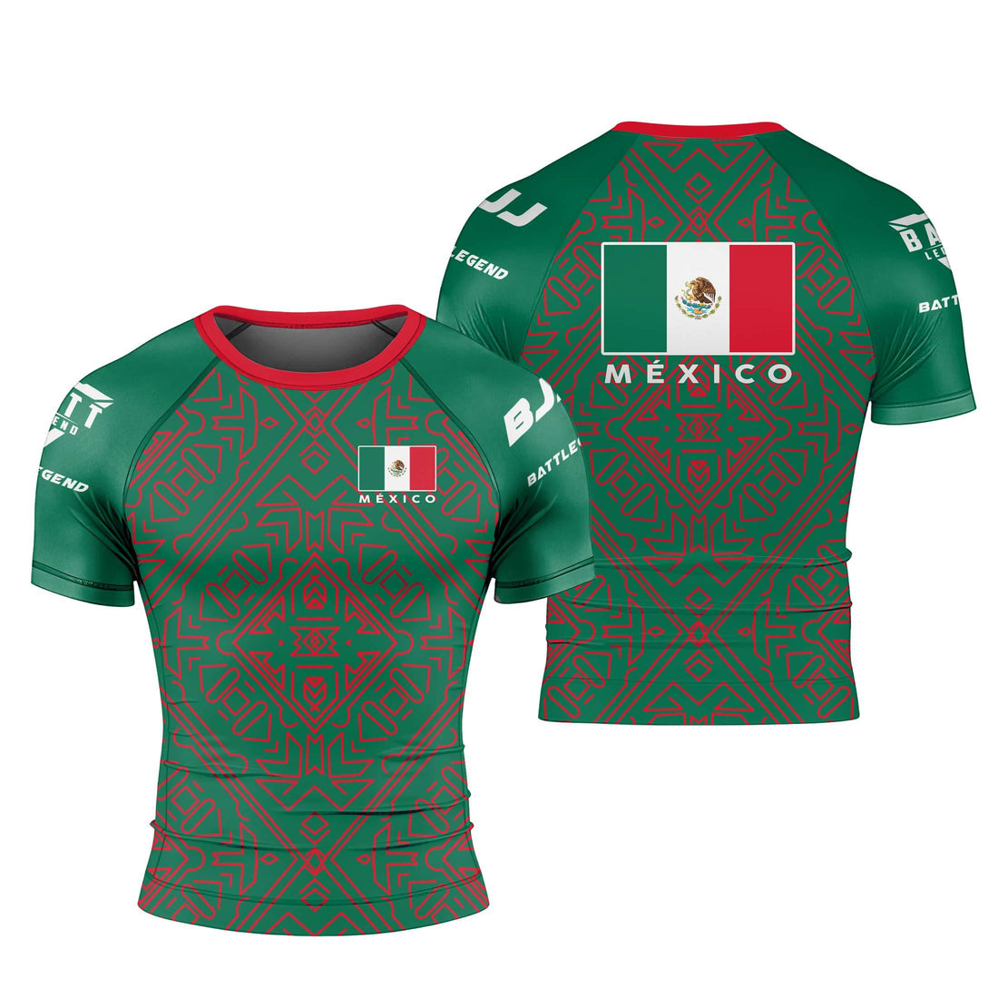 Mexico Flag Rash Guard