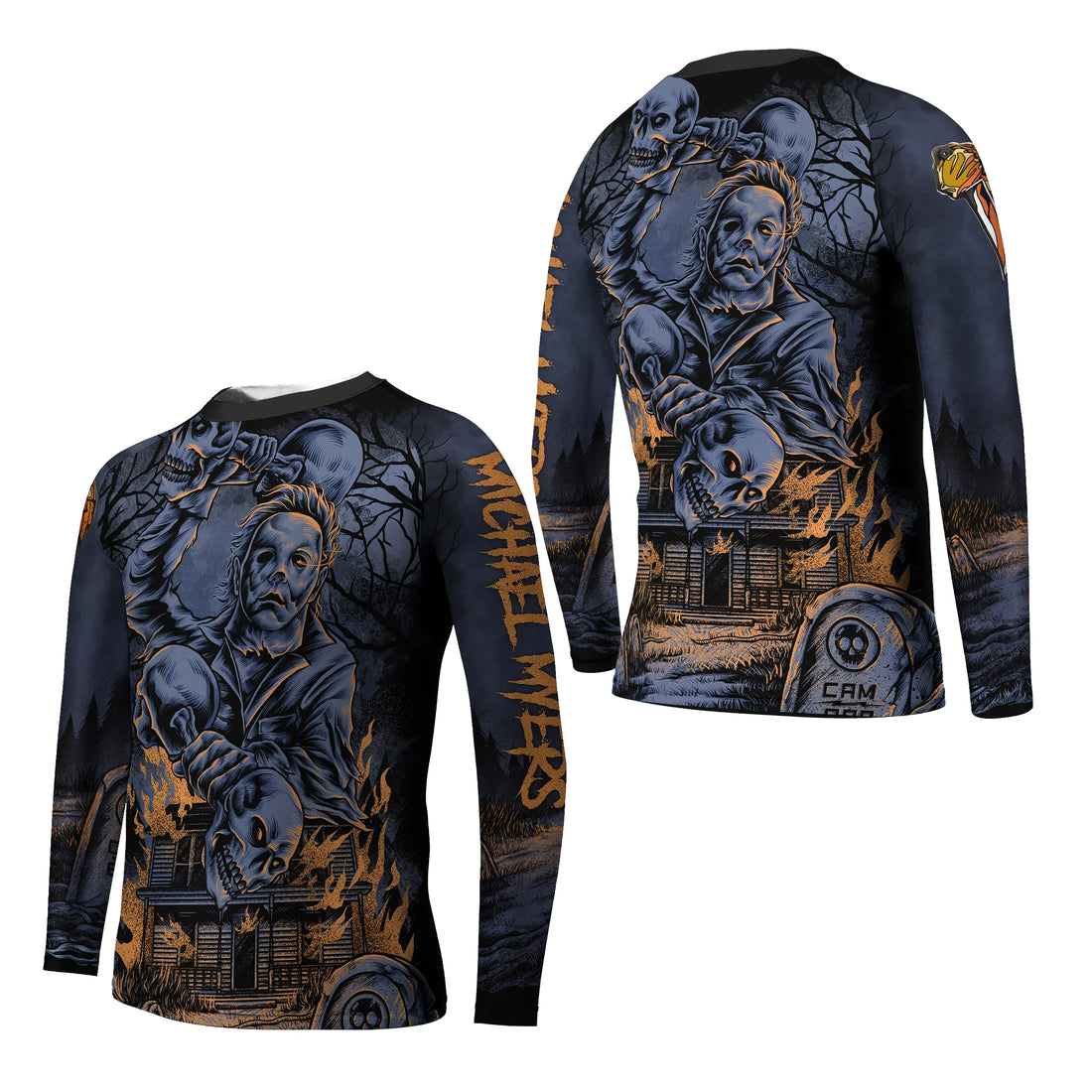Michael Myer Skull Dumbbell Kids Rash Guard