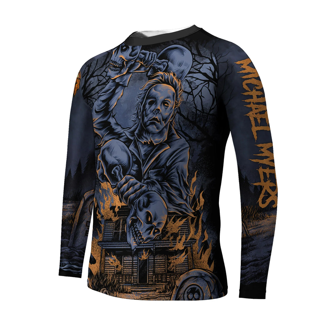 Michael Myer Skull Dumbbell Kids Rash Guard