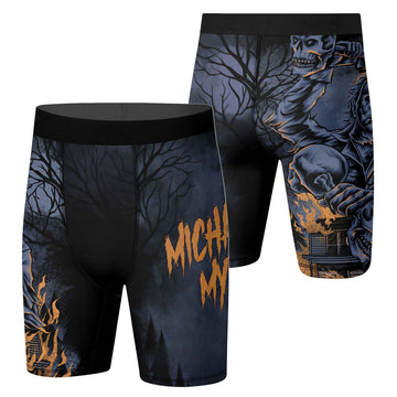 Michael Myer Skull Dumbbell Men's Compression Leggings
