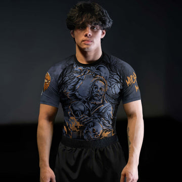 Michael Myer Skull Dumbbell Rash Guard