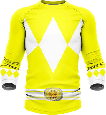 Mighty Morphin Yellow Ranger Long Sleeve Rash Guard