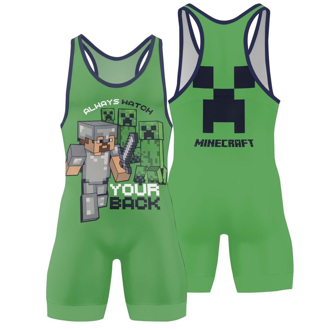 Minecraft Alway Watch Your Back Wrestling Singlet