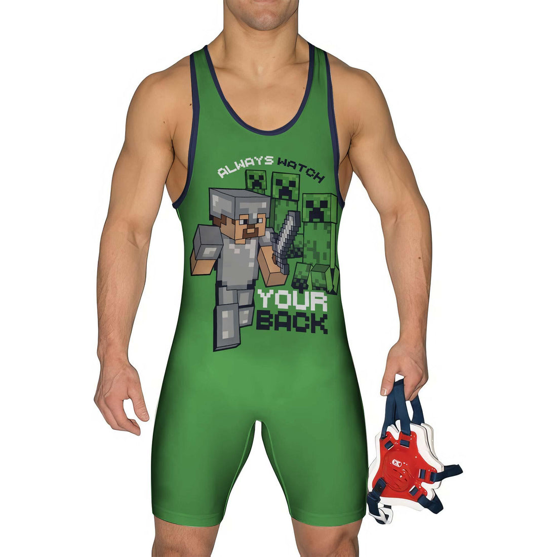 Minecraft Alway Watch Your Back Wrestling Singlet