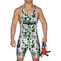 Minecraft Creeper Graffiti Wrestling Singlet
