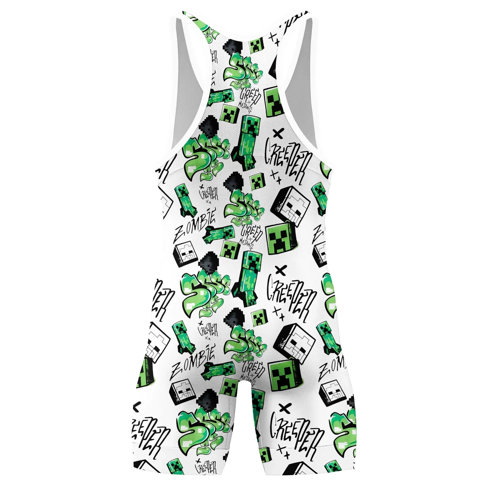 Minecraft Creeper Graffiti Wrestling Singlet