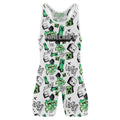 Minecraft Creeper Graffiti Wrestling Singlet