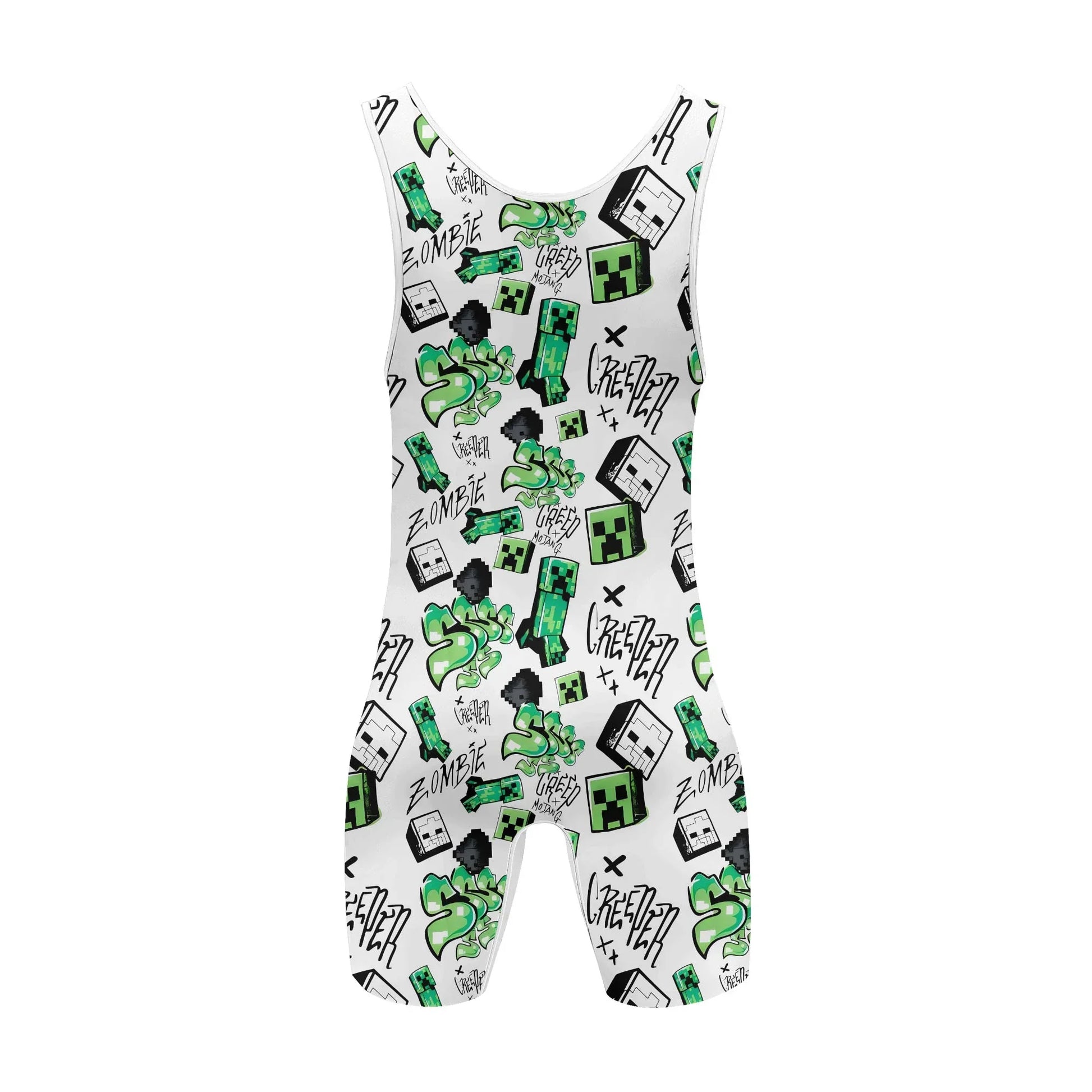 Minecraft Creeper Graffiti Wrestling Singlet