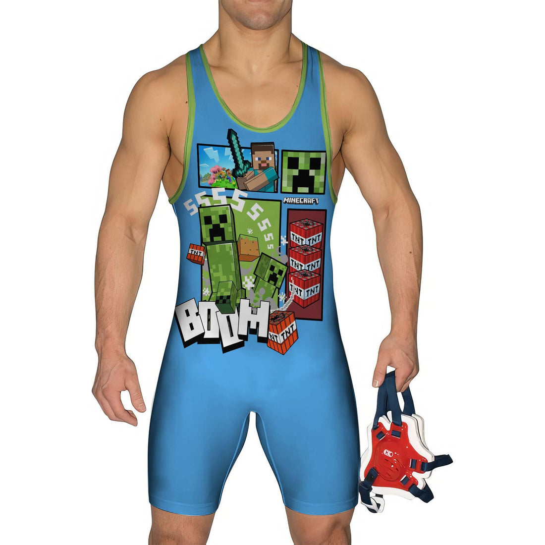 Minecraft Creeper Wrestling Singlet