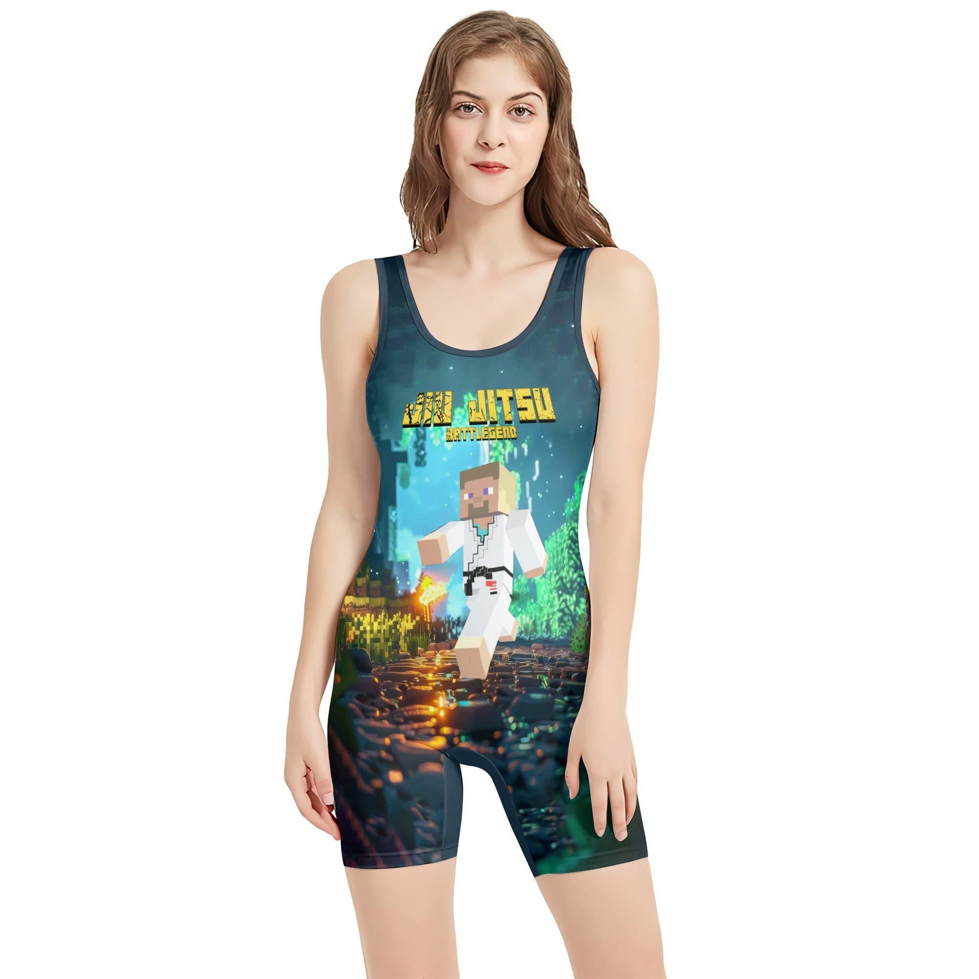 Minecraft Jiu Jitsu Wrestling Singlet