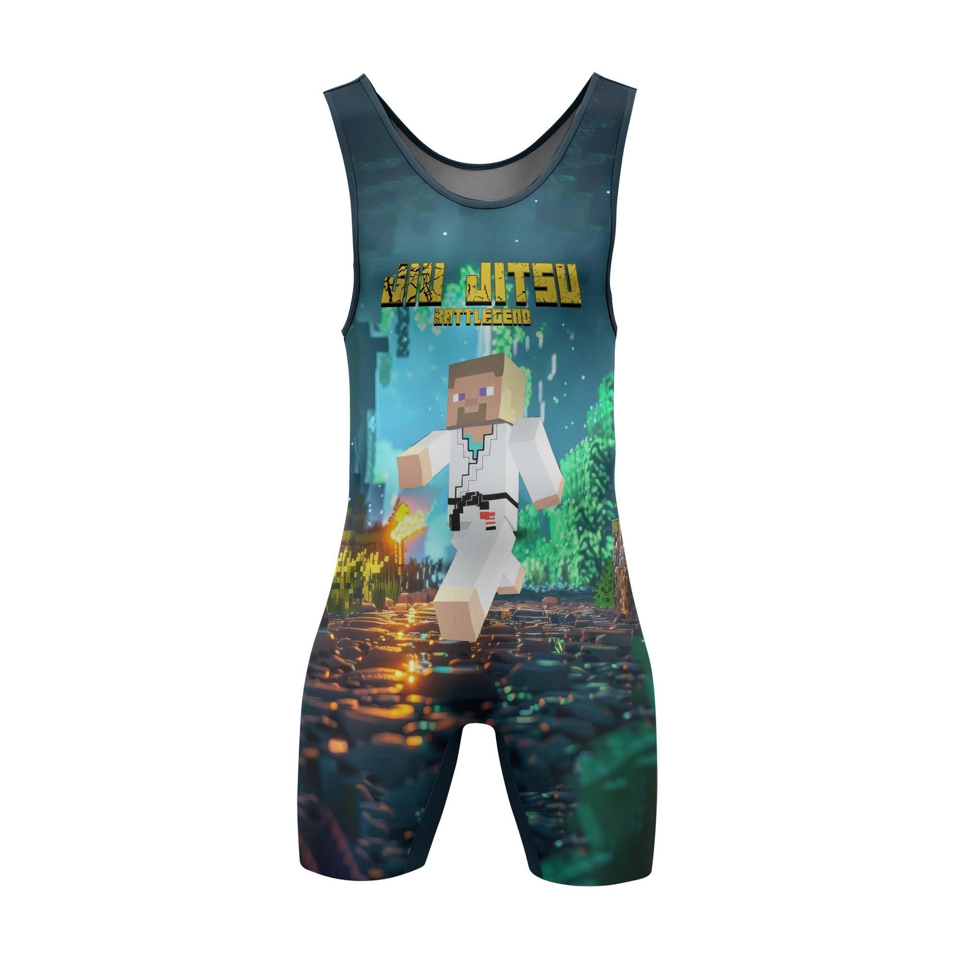 Minecraft Jiu Jitsu Wrestling Singlet