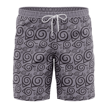 Naruto Konoha Symbol Swim Trunks
