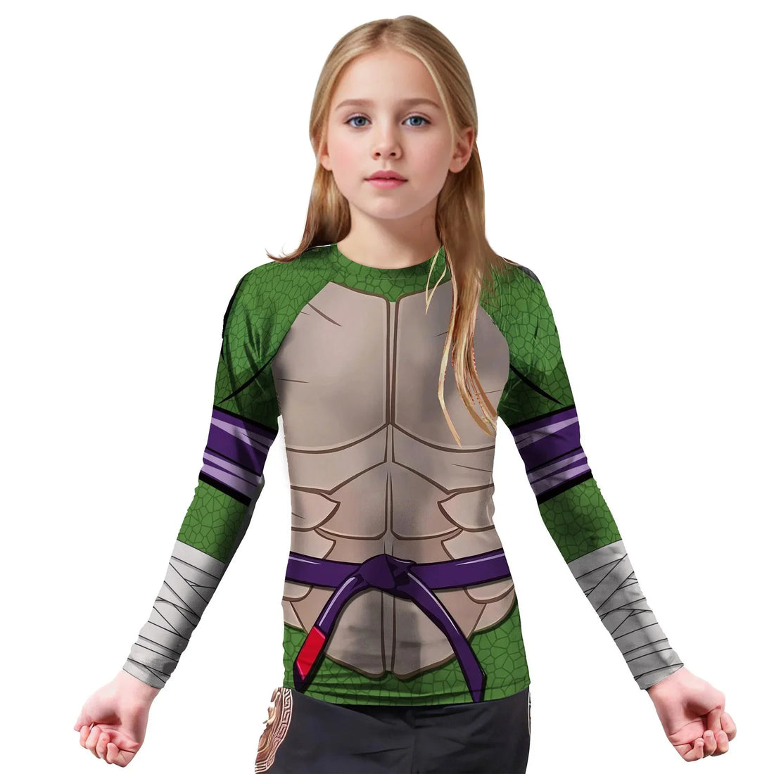 Ninja Turtle Donnie Cosplay Kids Rash Guard