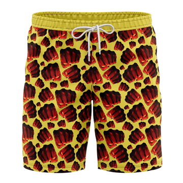 One Punch Man Saitama Punch Swim Trunks