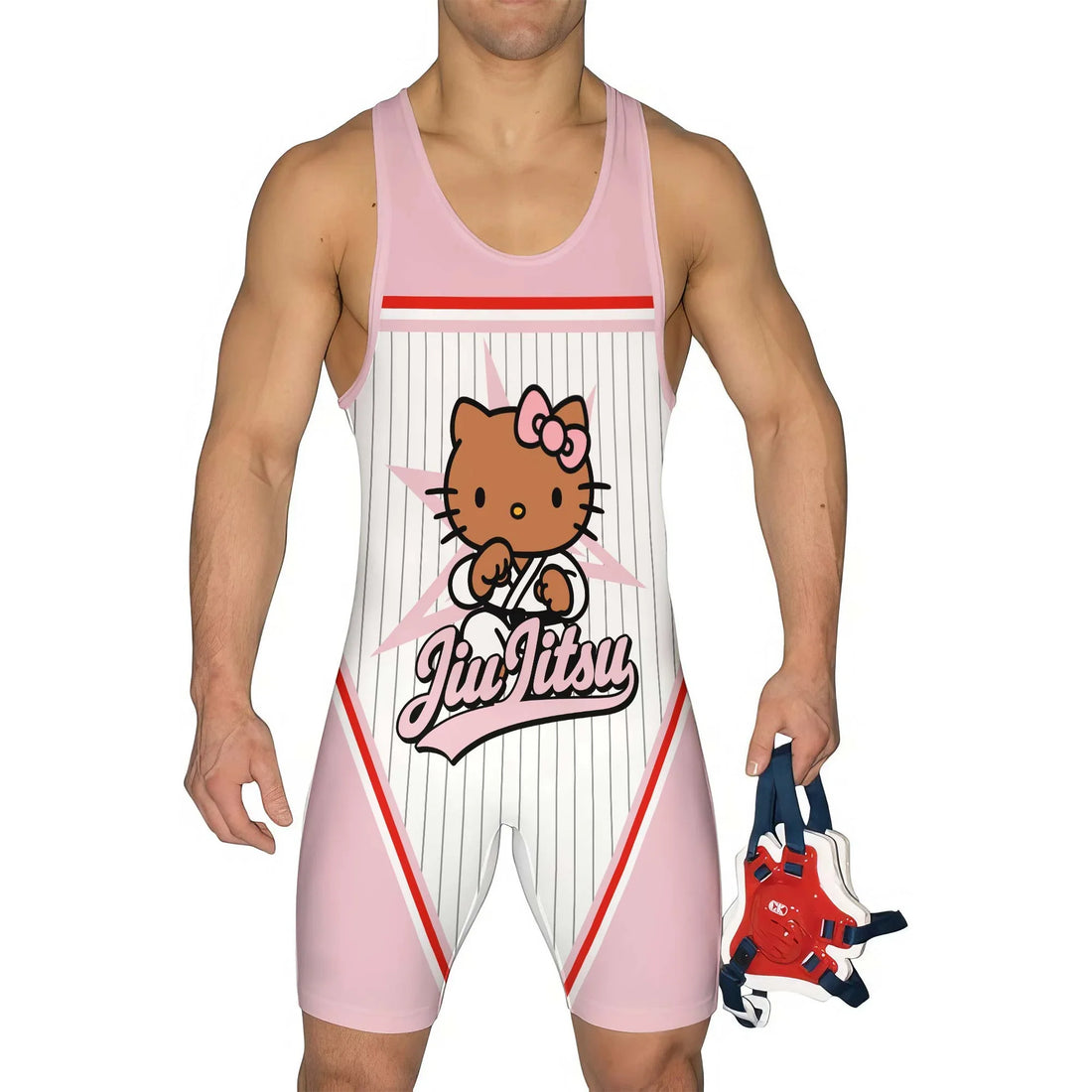 Personalized Jiu Jitsu Hello Kitty Wrestling Singlet