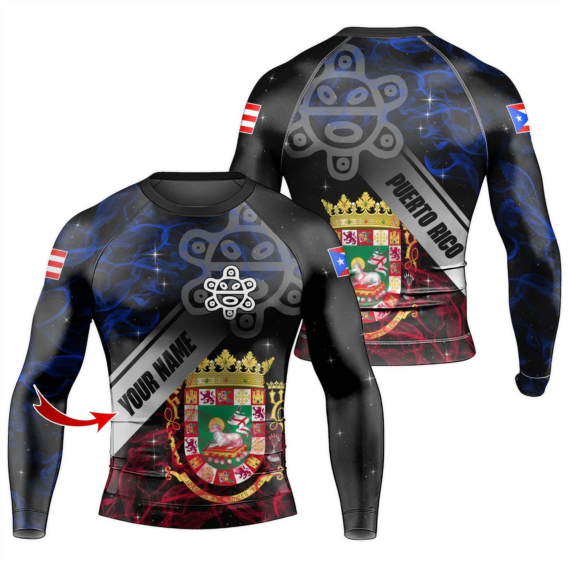 Personalized Puerto Rican Legend Rash Guard