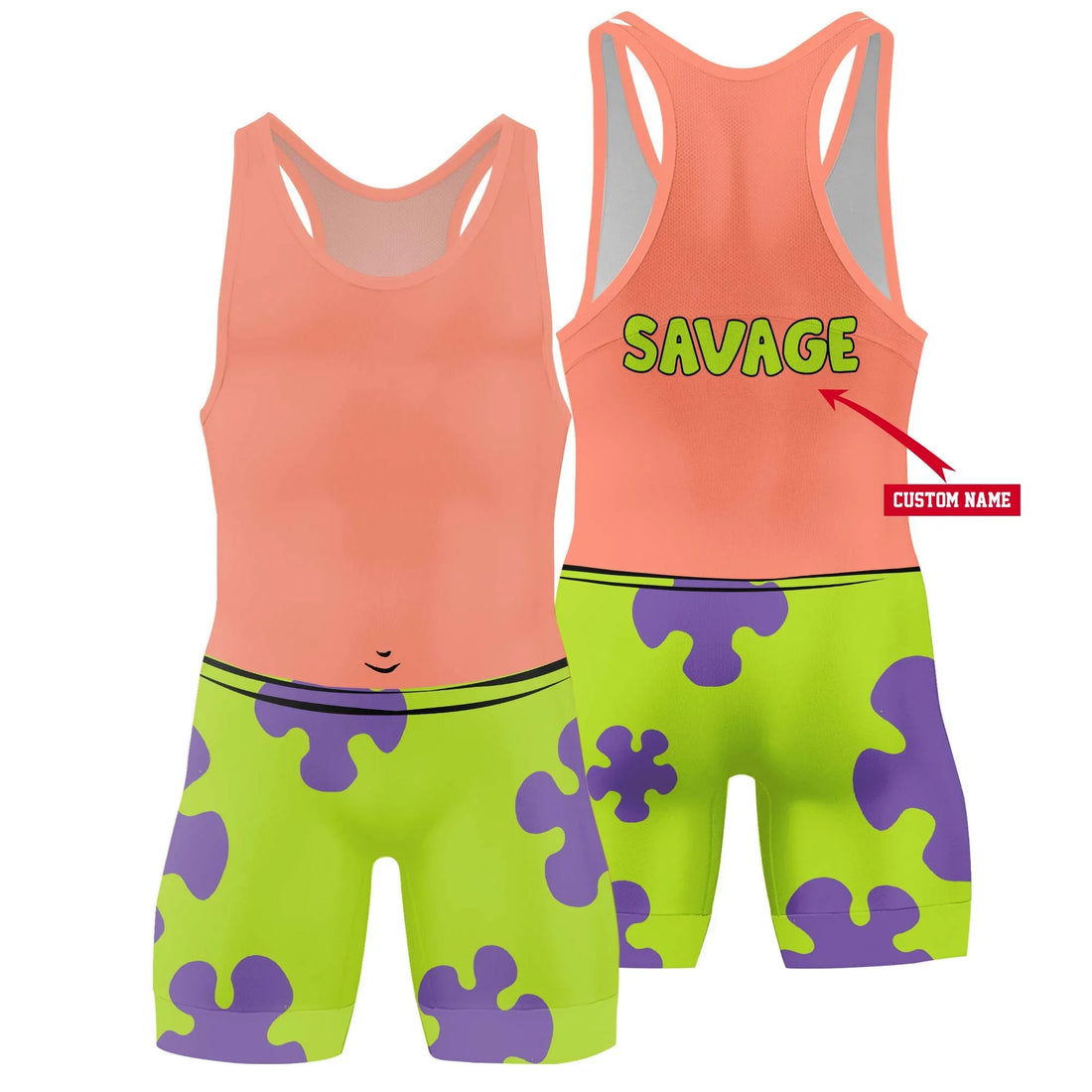 Personalized Spongebob Patrick Star Wrestling Singlet