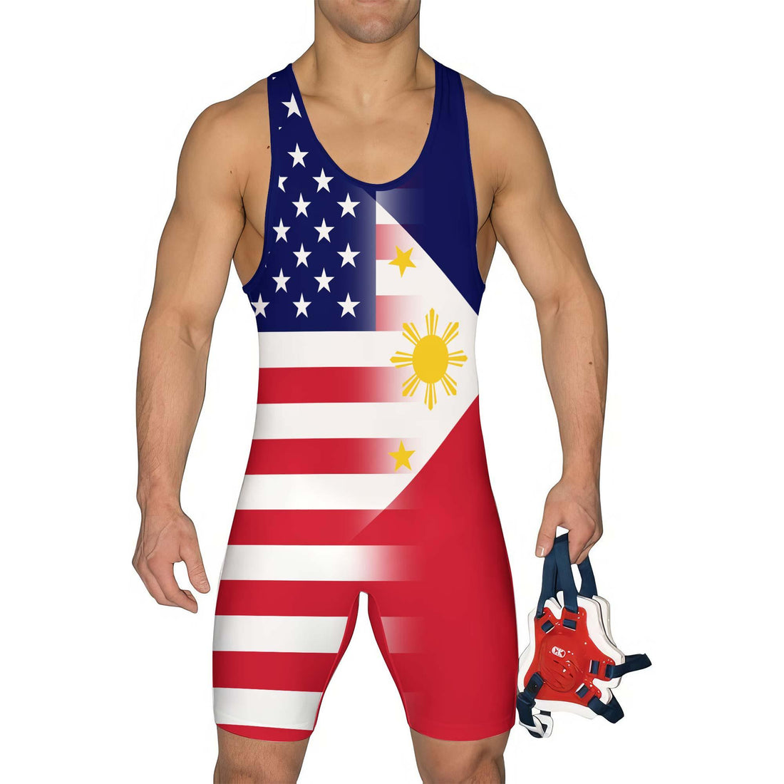 Philippines And American Wrestling Singlet