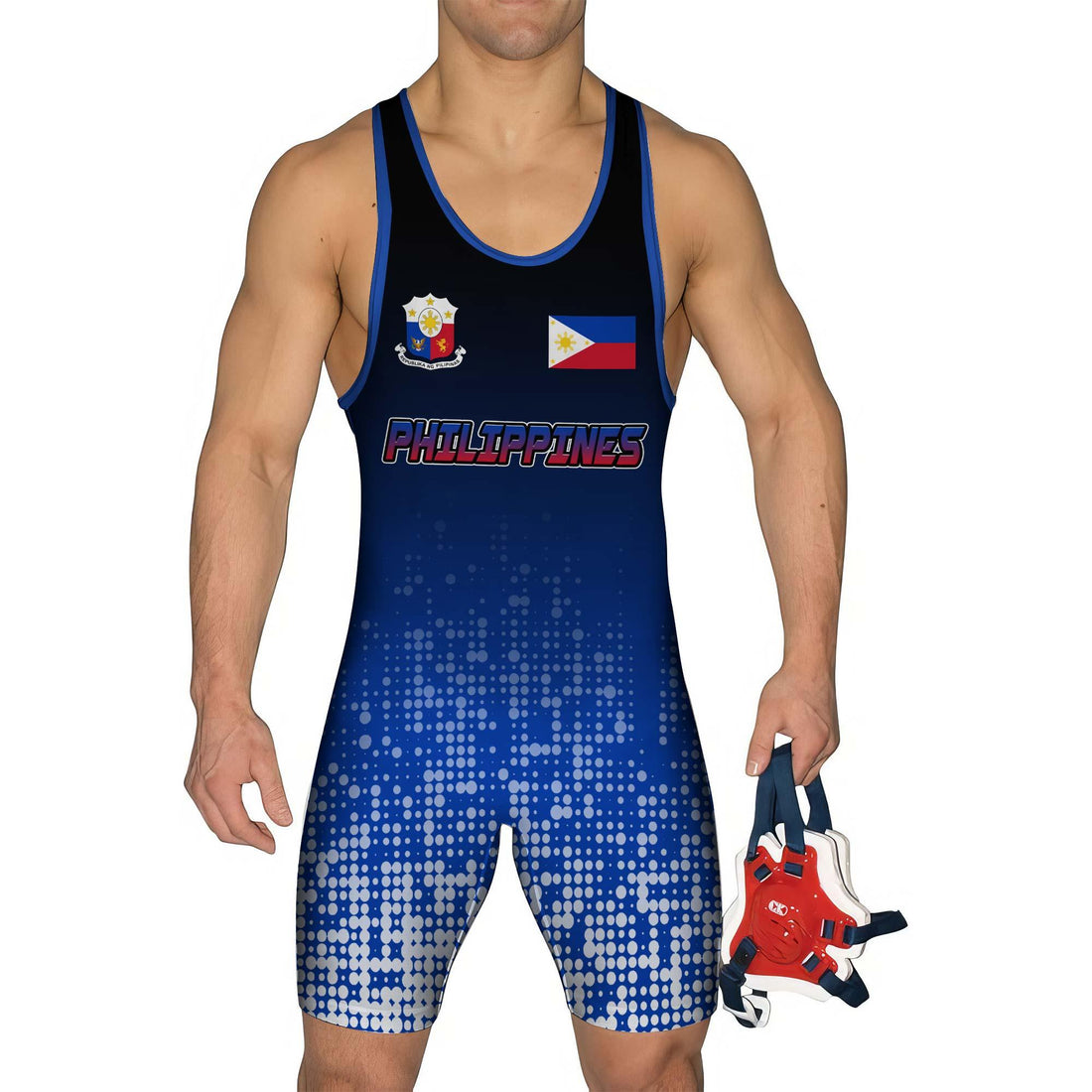 Philippines Halftone Wrestling Singlet