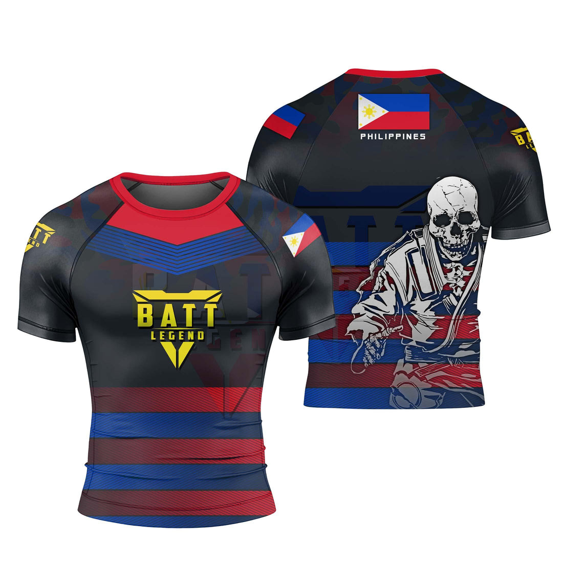 Philippines Skull Fighter Rash Guard