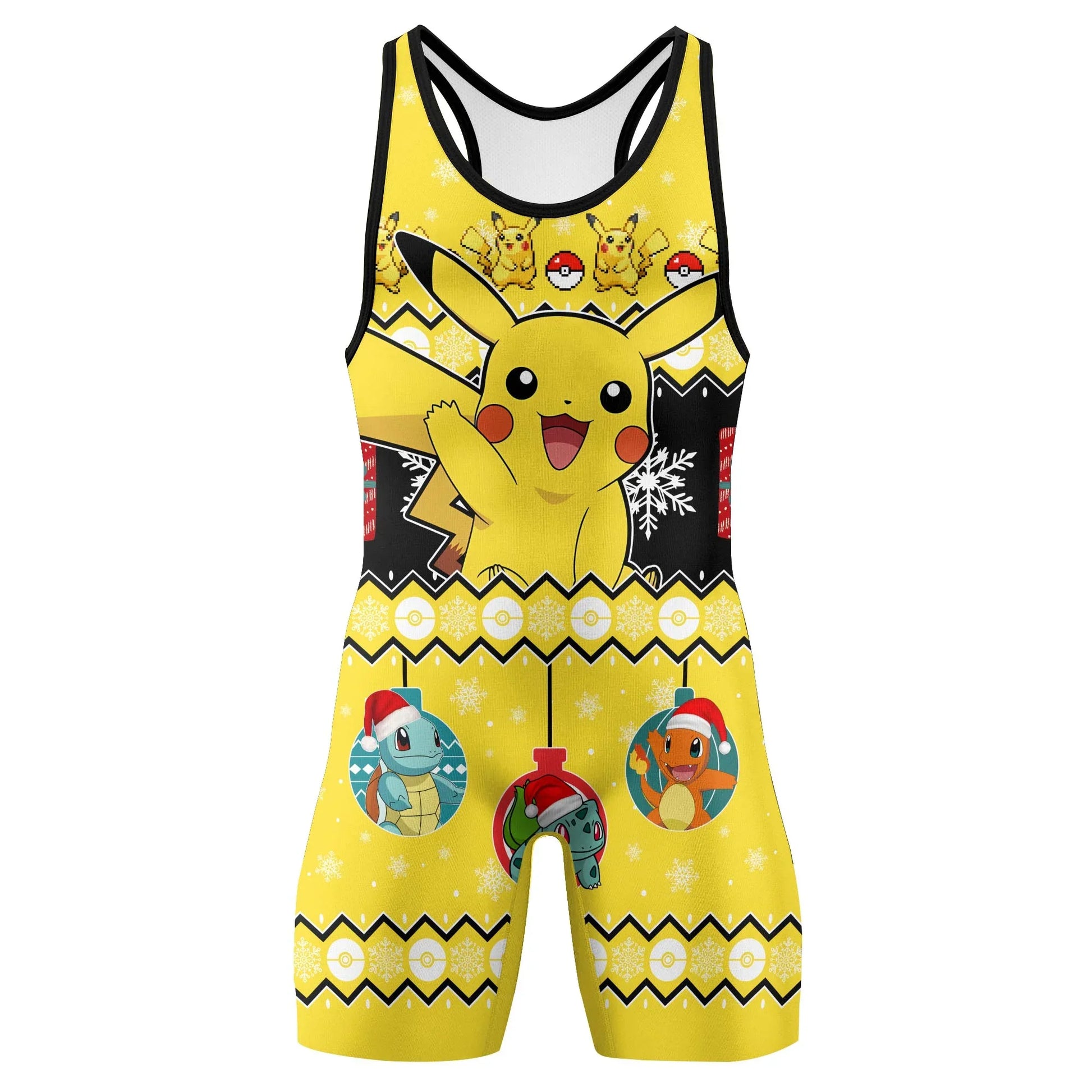 Pikachu Christmas Wrestling Singlet