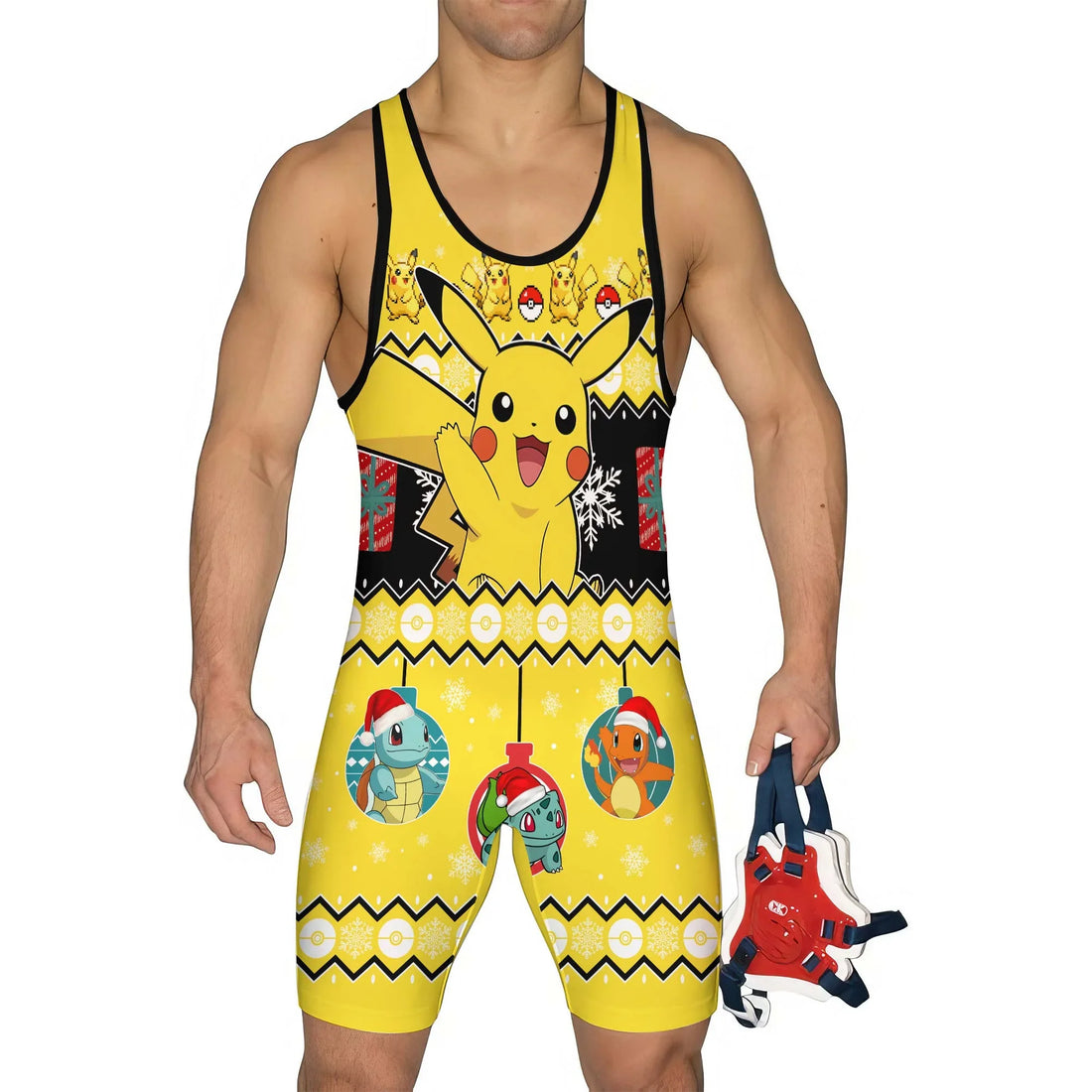 Pikachu Christmas Wrestling Singlet