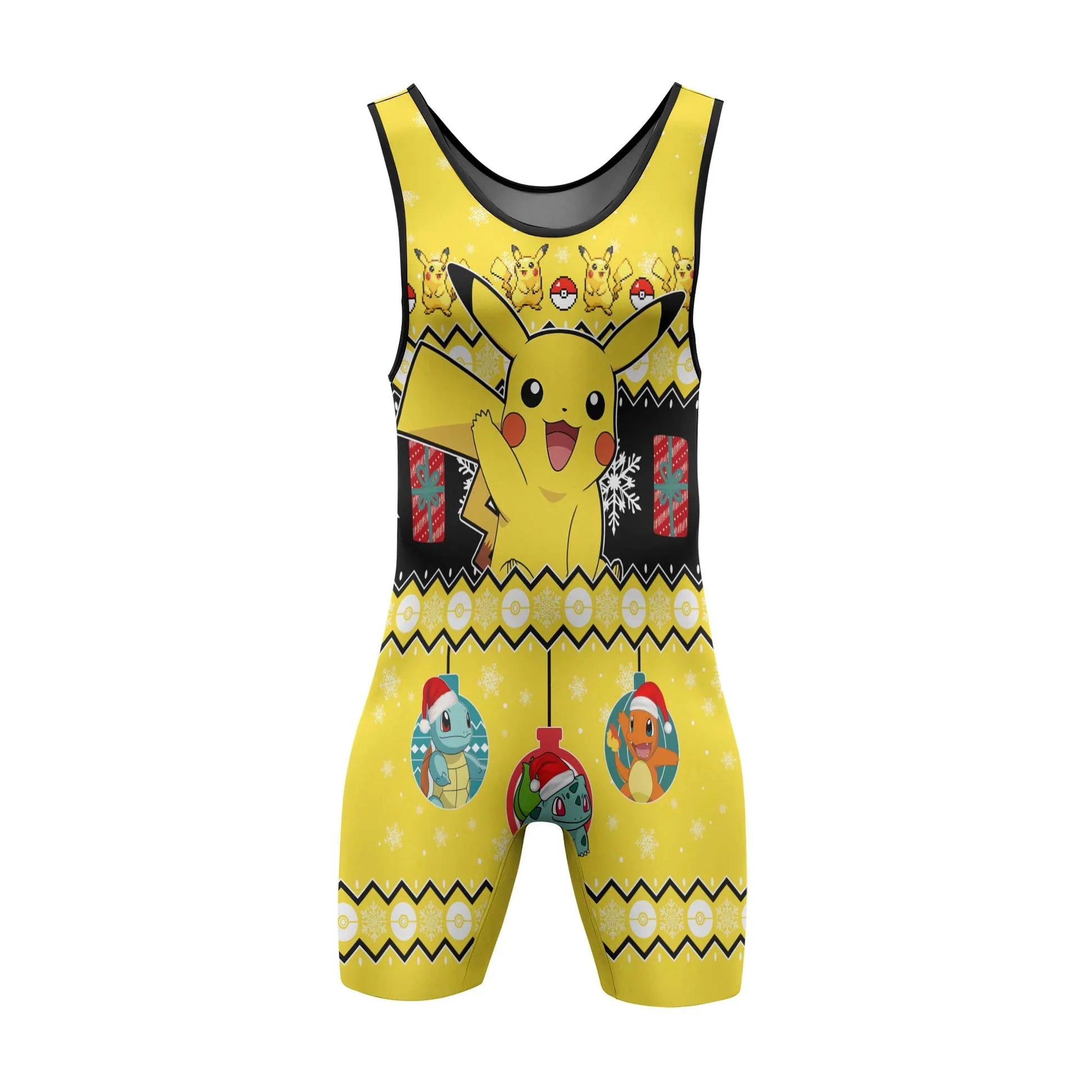 Pikachu Christmas Wrestling Singlet