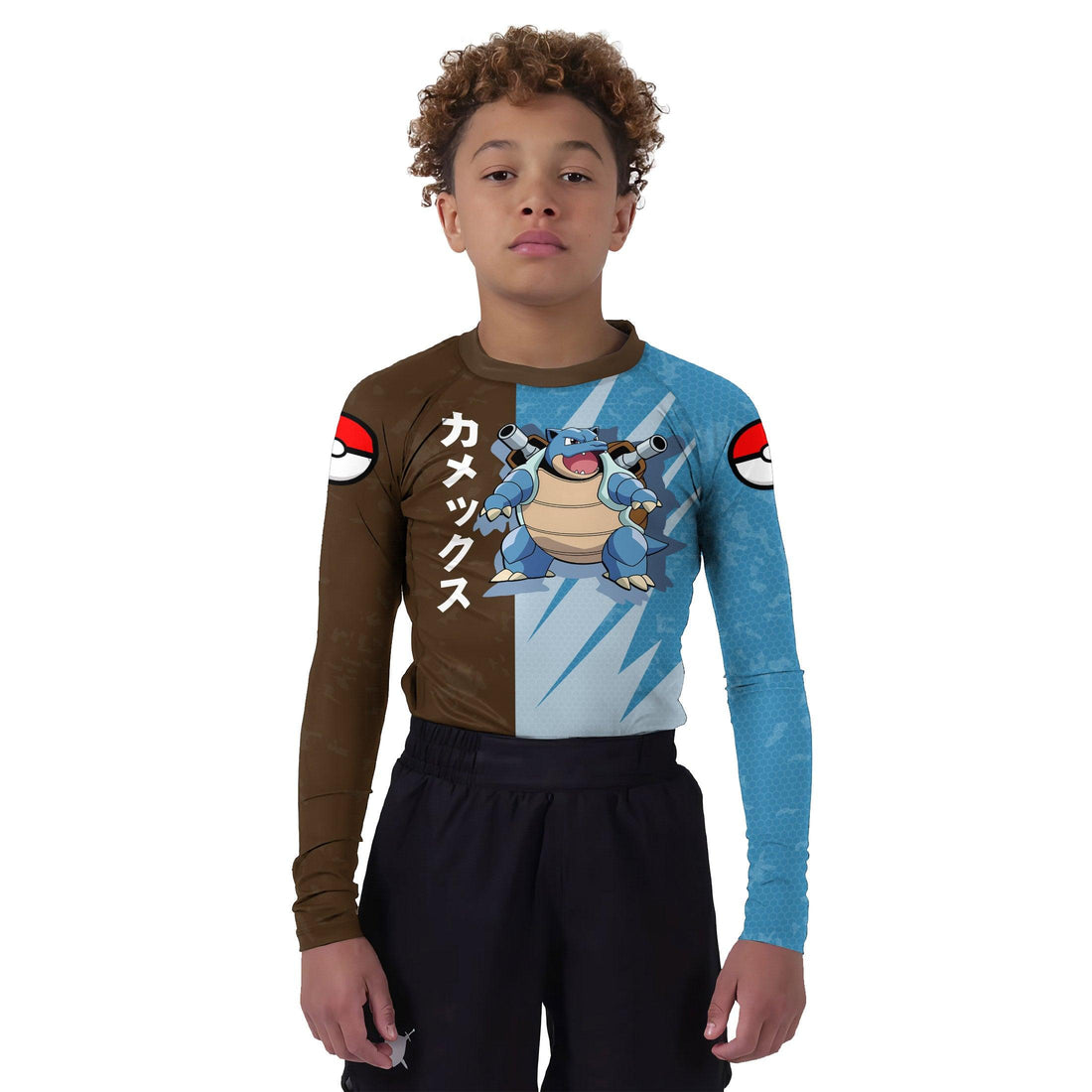 Pokemon Blastoise Water Cannon Kids Rash Guard