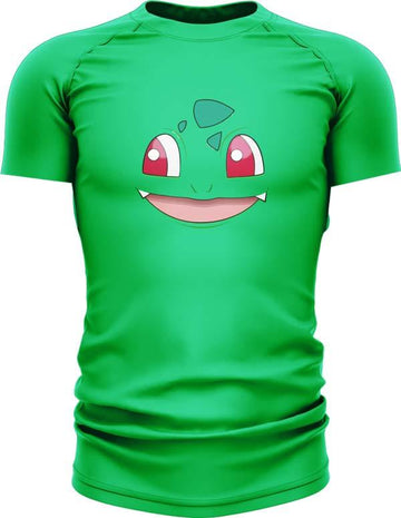Pokemon Bulbasaur Face Short Sleeve Rash Guard
