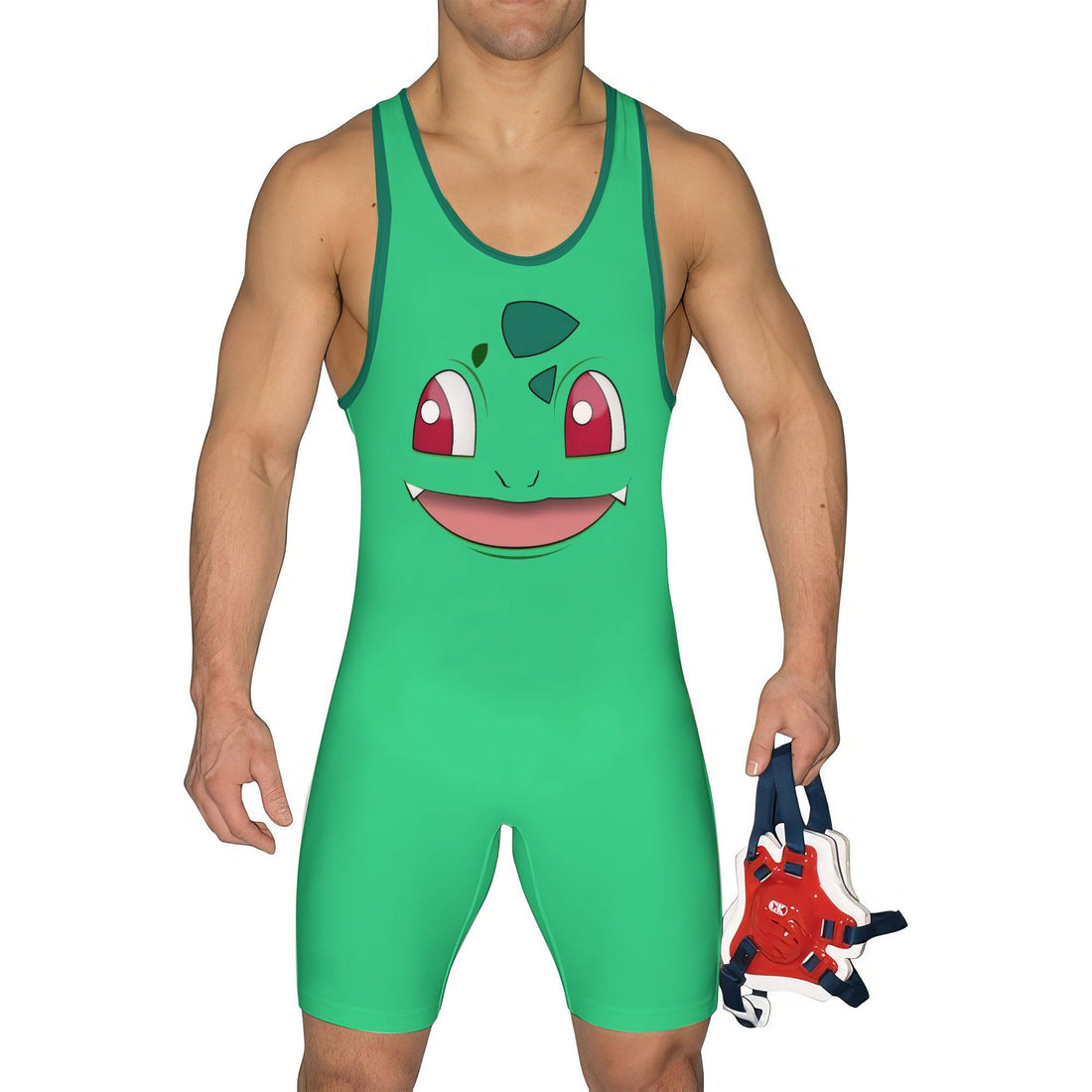 Pokemon Bulbasaur Face Wrestling Singlet