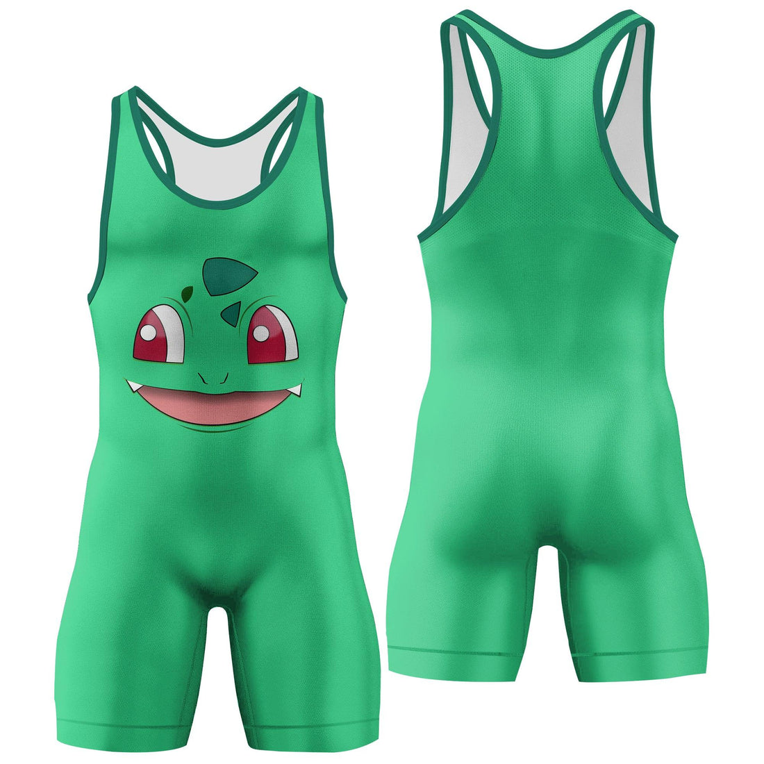Pokemon Bulbasaur Face Wrestling Singlet