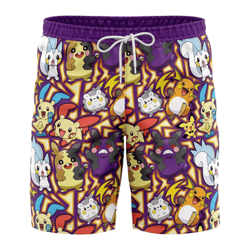Pokemon Cute Electric Type Swim Trunks