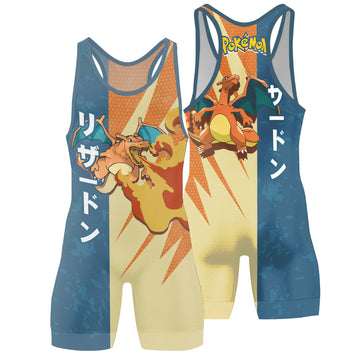 Pokemon Fire Dragon Charizard Wrestling Singlet